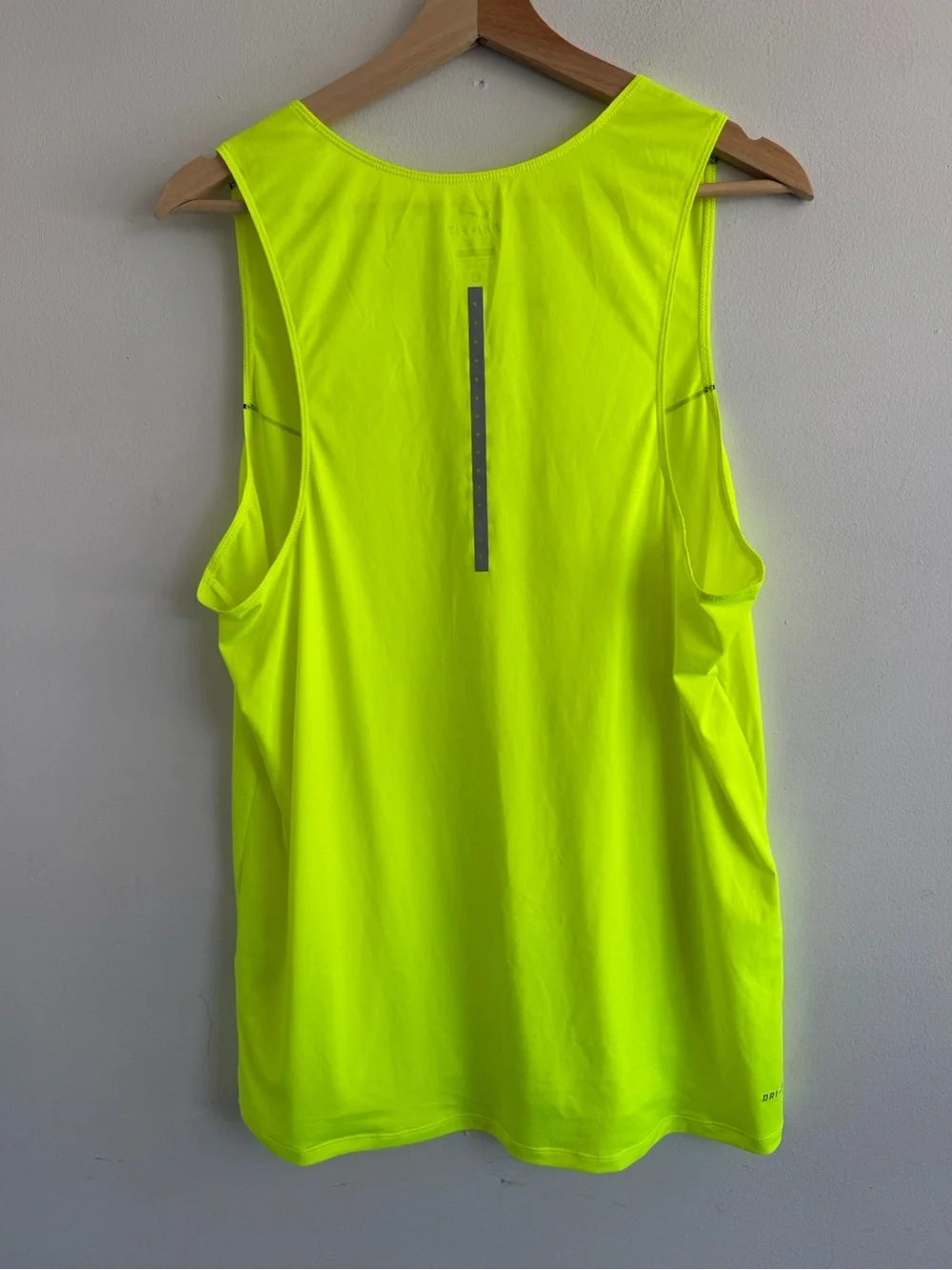 Nike Neon Yellow Dri-FIT Performance Tank with Black Logo